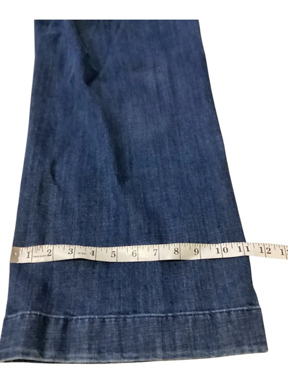 Talbots Dark Blue Wide Leg Jeans size 16 side zip - Picture 11 of 12
